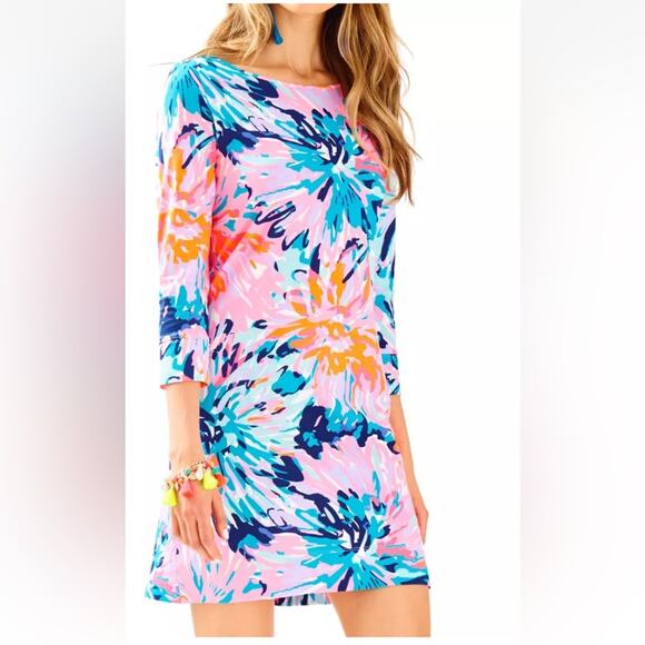 Lilly Pulitzer Marlowe Boatneck Shirt Dress in Off Tropic Print Size XS - Picture 3 of 8